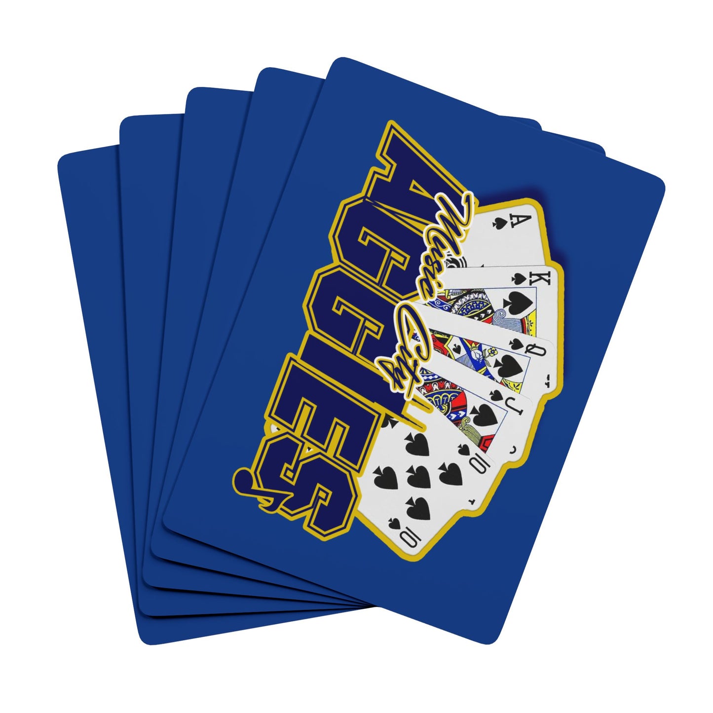 (BLUE) Playing Cards Set - Music City Aggies, Spades, Tonk, Bid Whist, Custom Game Night Fun, Perfect for Card Players, Card Games & Collectibles