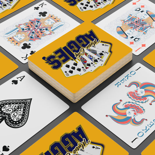 (YELLOW) Playing Cards Set - Music City Aggies, Spades, Tonk, Bid Whist, Custom Game Night Fun, Perfect for Card Players, Card Games & Collectibles