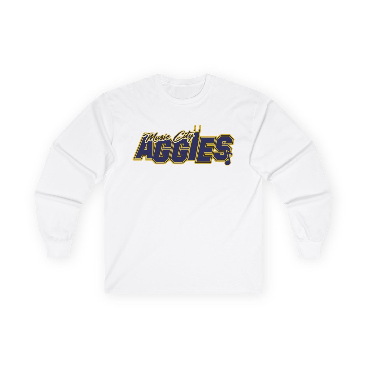 Music City Aggies Unisex Long Sleeve Tee, Casual Apparel, Sports Fan Gear, College Spirit Wear, Everyday Comfort Wear