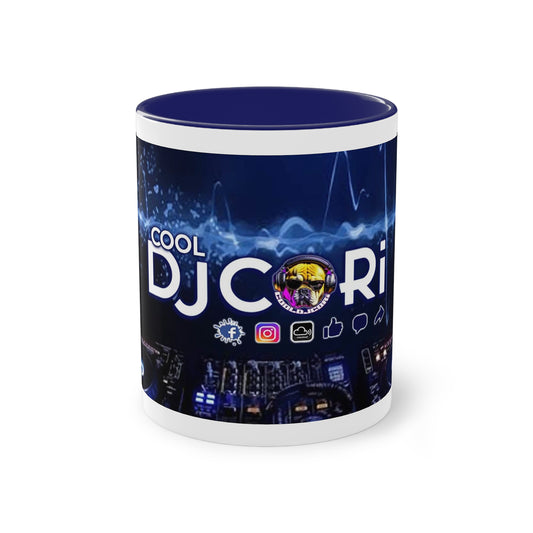 CoolDjCori Two-Tone Coffee Mug, 11oz - Music Theme Mug, Dog Lover Kitchen Decor, Unique [...]