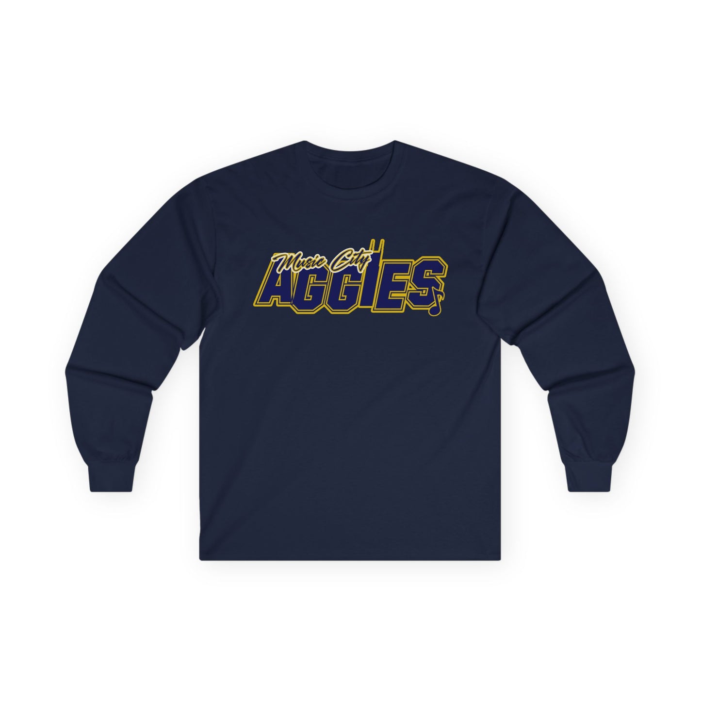 Music City Aggies Unisex Long Sleeve Tee, Casual Apparel, Sports Fan Gear, College Spirit Wear, Everyday Comfort Wear