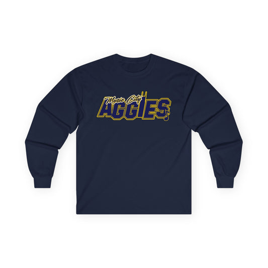 Music City Aggies Unisex Long Sleeve Tee, Casual Apparel, Sports Fan Gear, College Spirit Wear, Everyday Comfort Wear