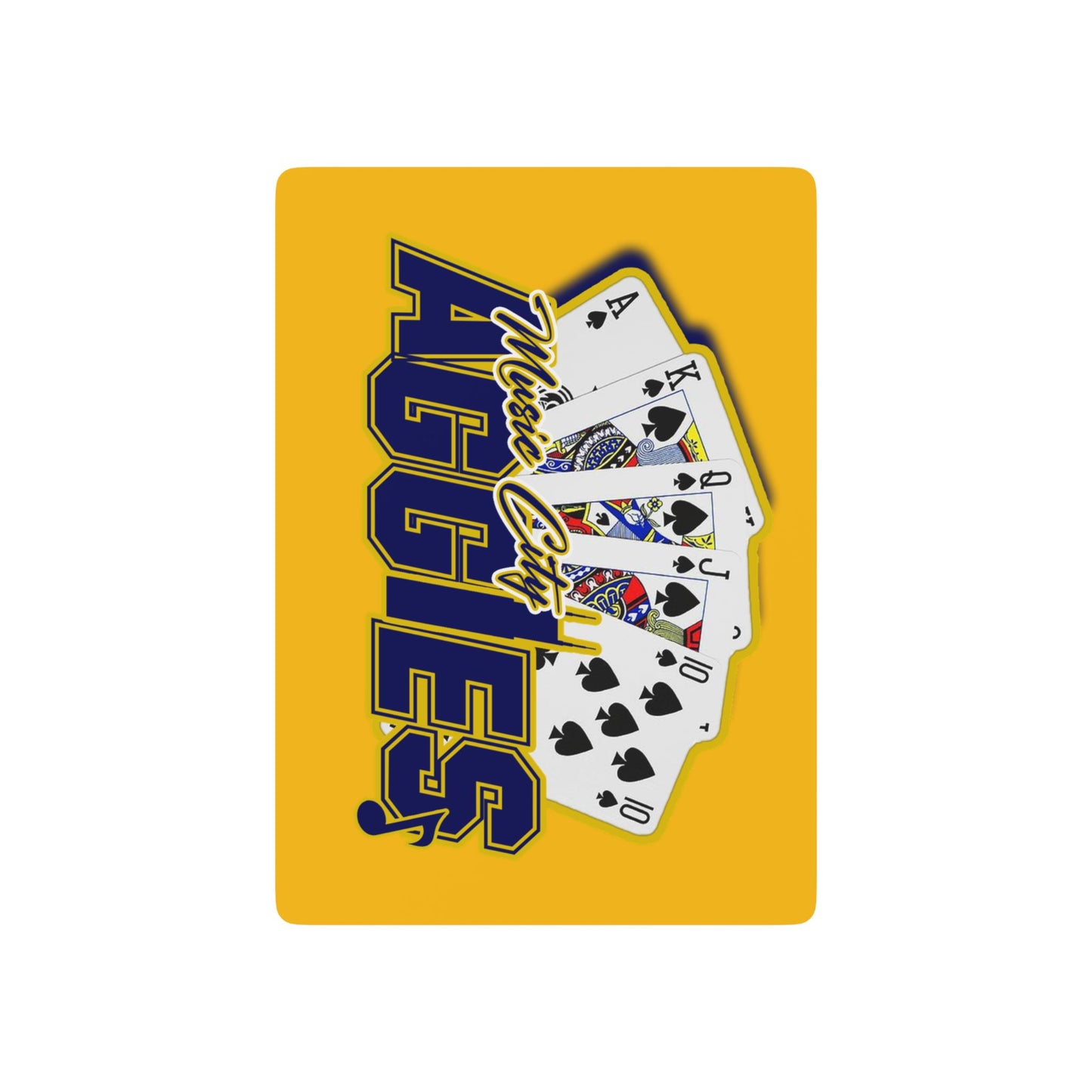 (YELLOW) Playing Cards Set - Music City Aggies, Spades, Tonk, Bid Whist, Custom Game Night Fun, Perfect for Card Players, Card Games & Collectibles