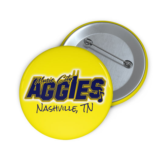 YELLOW Music City Aggies Buttons (2.25 -inches) Fun Accessories for Events, Gifts, Parties, Team Spirit
