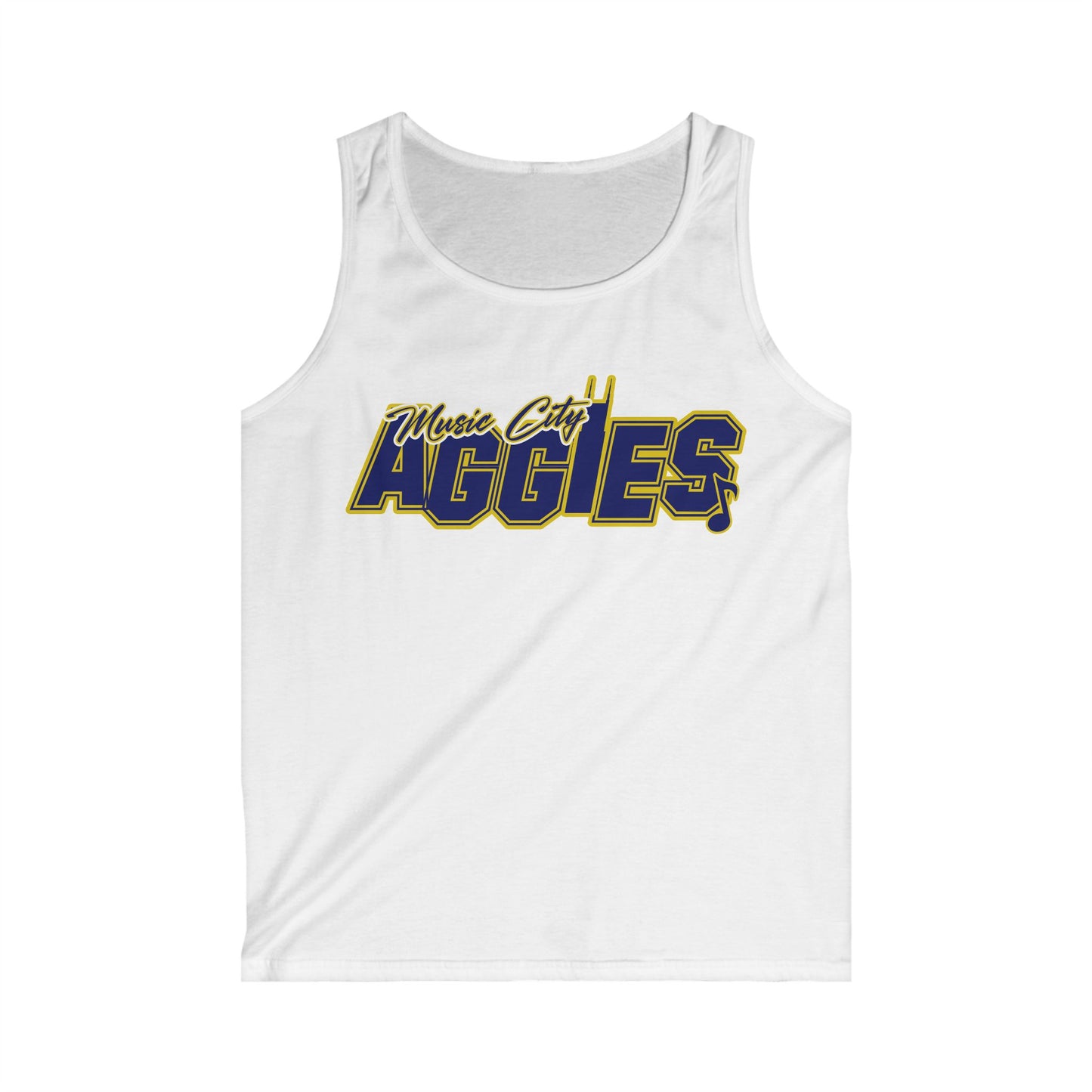 Music City Aggies Softstyle Tank Top: Select Color - Summer Sportswear, College Apparel, Casual Tank, Gift