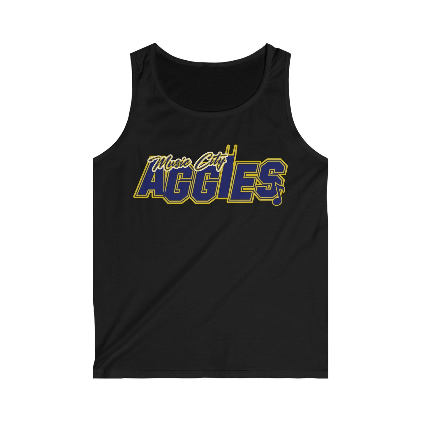 Music City Aggies Softstyle Tank Top: Select Color - Summer Sportswear, College Apparel, Casual Tank, Gift